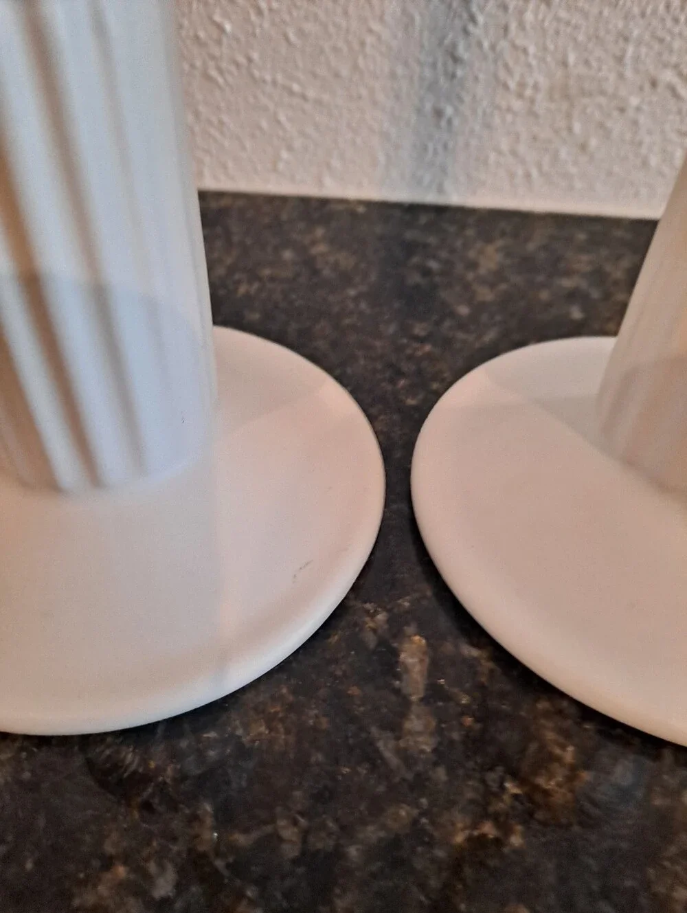 Dansk Timeless Neutral Taper Candle Pair in White Ceramic Holders